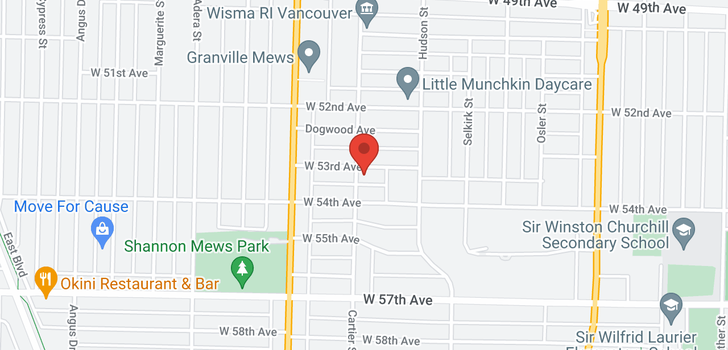 map of 1392 W 53RD AVENUE